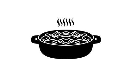 Casserole dish of green bean casserole, illustration