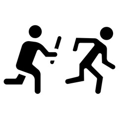 Relay Race icon vector image. Can be used for Track and Field.