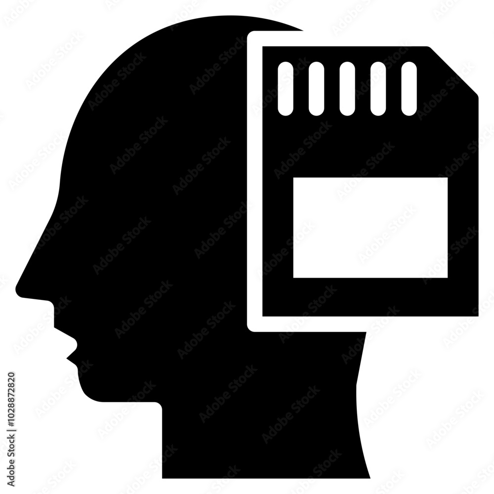 Poster memory icon vector image. can be used for adhd.