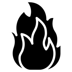 Flame icon vector image. Can be used for Skin Burns.