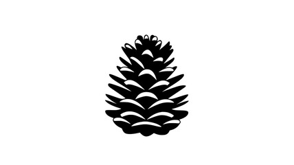 Oversized pinecone nestled at the tree crest, illustration art