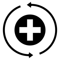 Recovery icon vector image. Can be used for Skin Burns.