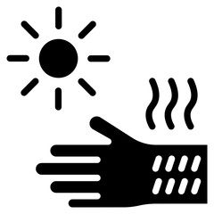 Sunburn icon vector image. Can be used for Skin Burns.