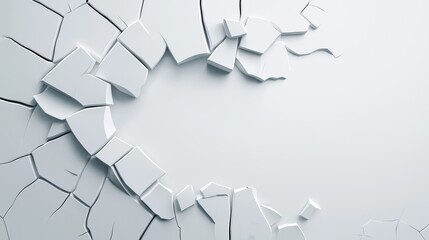 Abstract Cracked Wall with Smooth Background
