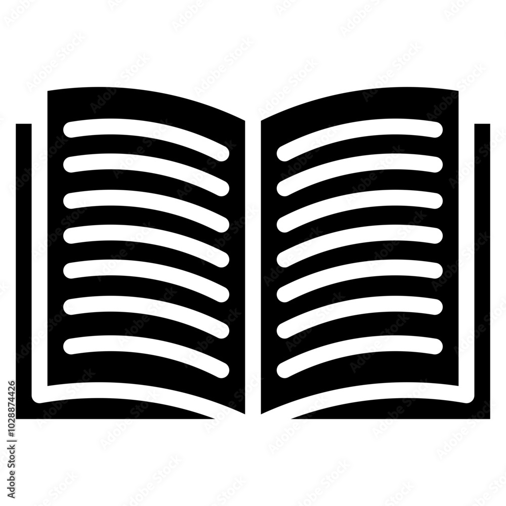 Poster Open Book icon vector image. Can be used for Press Freedom Day.