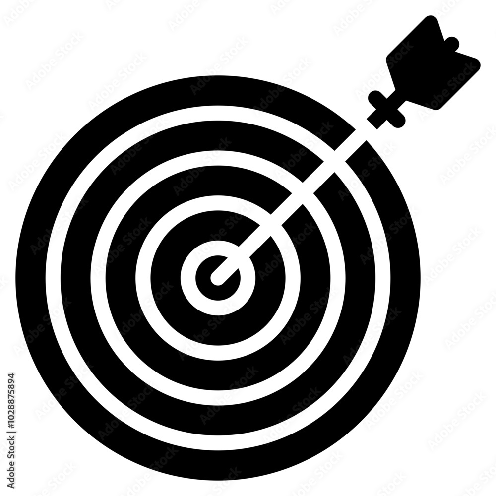 Poster targeting icon vector image. can be used for bullying in society.