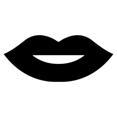 Blue Lips icon vector image. Can be used for Allergy Symptoms.