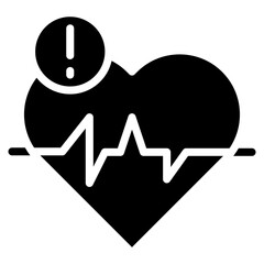 Elevated Heart Rate icon vector image. Can be used for Allergy Symptoms.