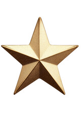 Obraz premium Gold three-dimensional star on transparent background.