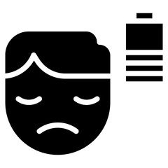 Fatigue icon vector image. Can be used for Allergy Symptoms.