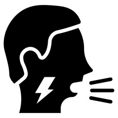 Wheezing icon vector image. Can be used for Allergy Symptoms.