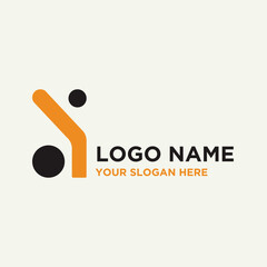 Simple percentage variation logo for company in orange and black