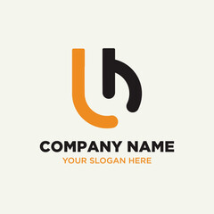 A simple logo with a power shape for the company in orange and black