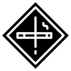 Obraz premium Smoking Warning icon vector image. Can be used for Smoking.