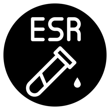 Erythrocyte Sedimentation Rate icon vector image. Can be used for Medical Tests.