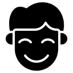 Content icon vector image. Can be used for Human Emotions.