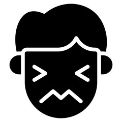 Insecure icon vector image. Can be used for Human Emotions.