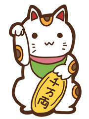 手描きの招き猫