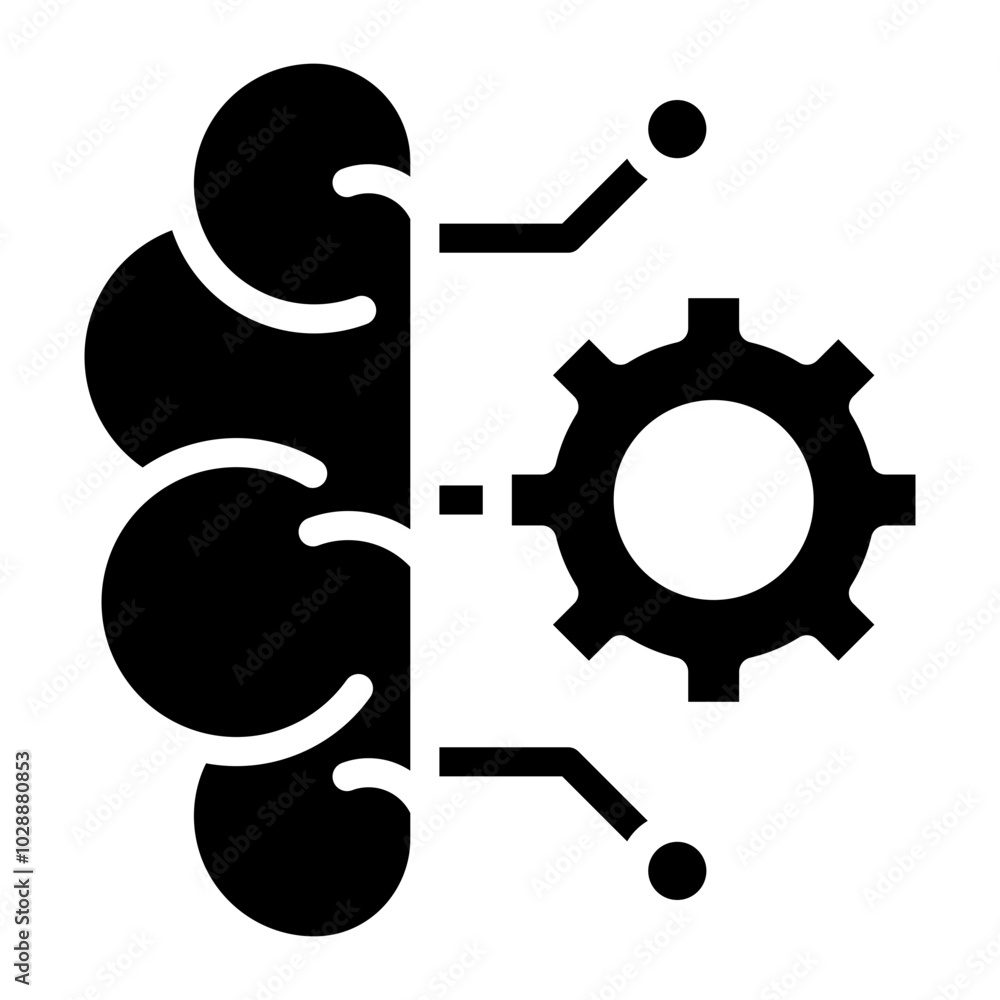 Wall mural Deep Learning icon vector image. Can be used for Data Science.