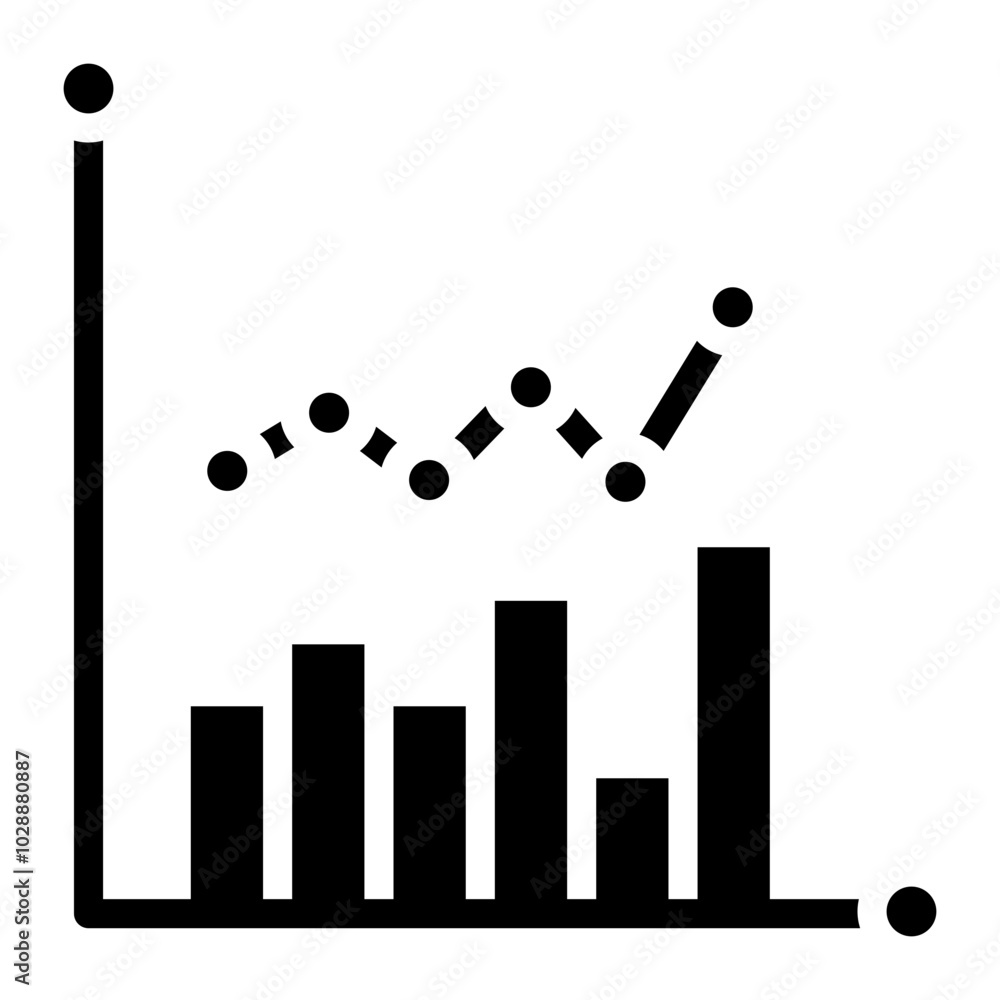Aufkleber graph icon vector image. can be used for data science.