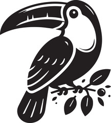 Toucan silhouette vector