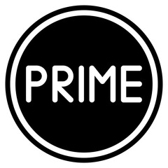 Prime icon vector image. Can be used for 3d Printing.