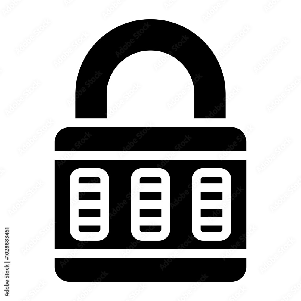 Canvas Prints Combination lock icon vector image. Can be used for Locksmith.