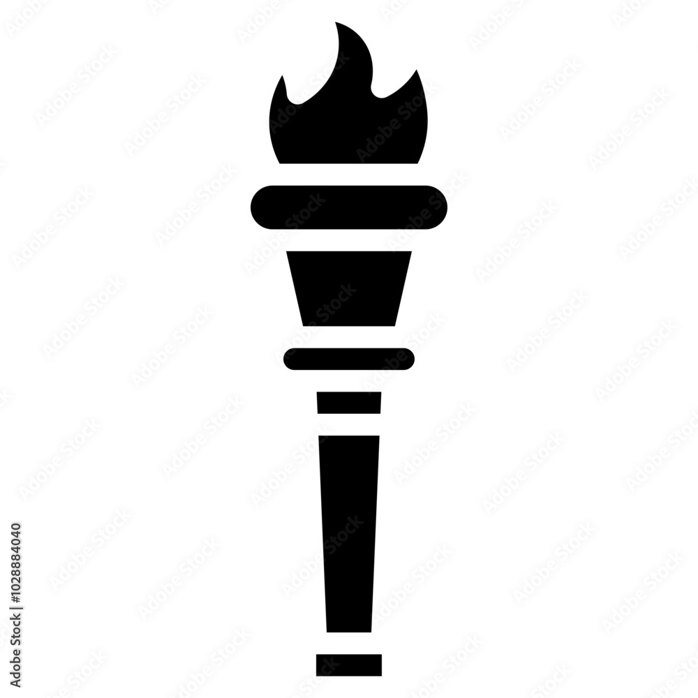 Poster Marathon Flame icon vector image. Can be used for Marathon.