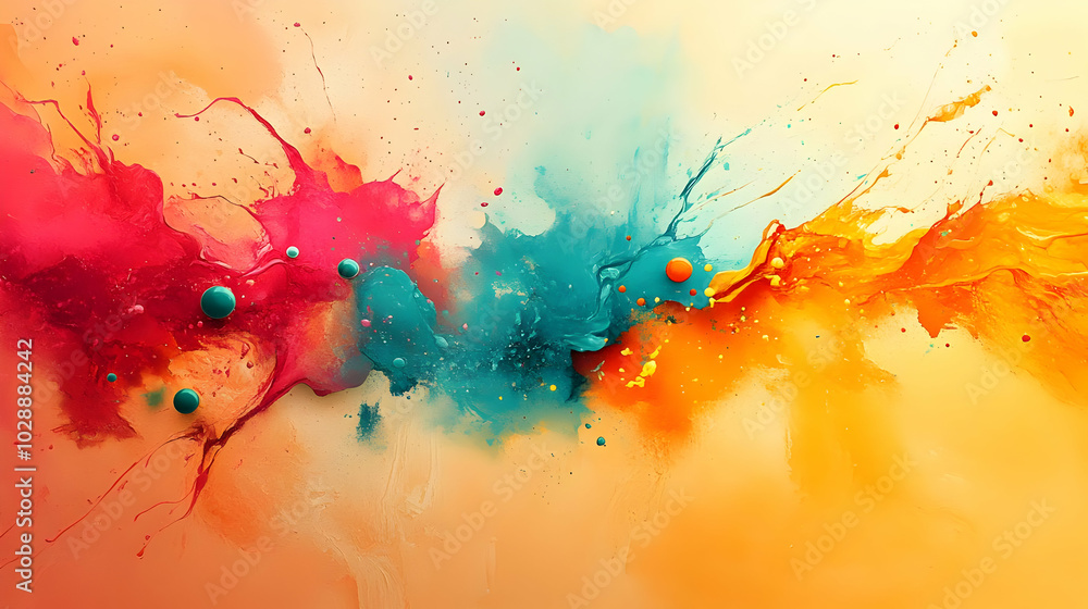 Aufkleber vibrant abstract splash of colors creating a dynamic visual effect.