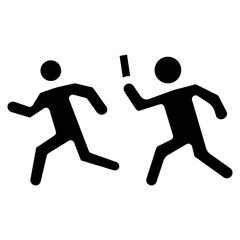 Relay Baton icon vector image. Can be used for Marathon.