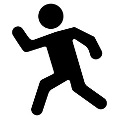 Runner Silhouette icon vector image. Can be used for Marathon.