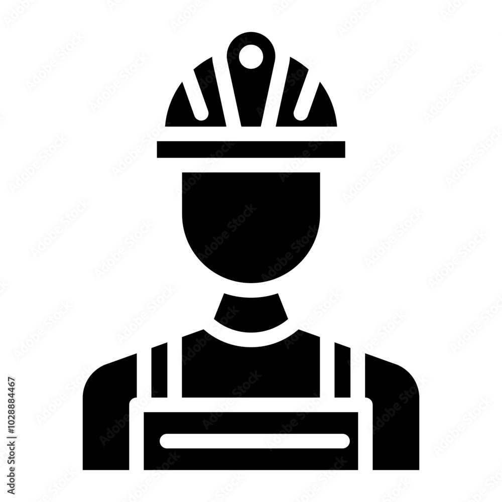 Sticker Engineer Avatar icon vector image. Can be used for Engineer in Mechanics.