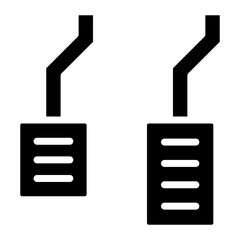 Clutch Pedal icon vector image. Can be used for Driving School.