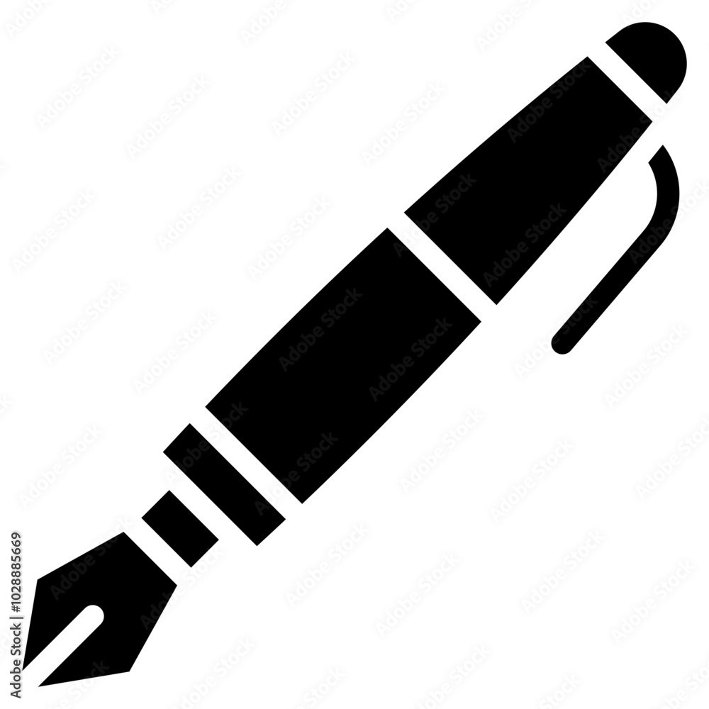 Canvas Prints Calligraphy Pen icon vector image. Can be used for Crafting.