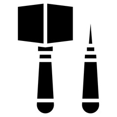 Leather Craft Tools icon vector image. Can be used for Crafting.
