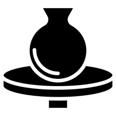 Pottery Wheel icon vector image. Can be used for Crafting.