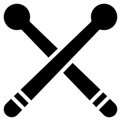 Drumsticks icon vector image. Can be used for Rock and Roll.