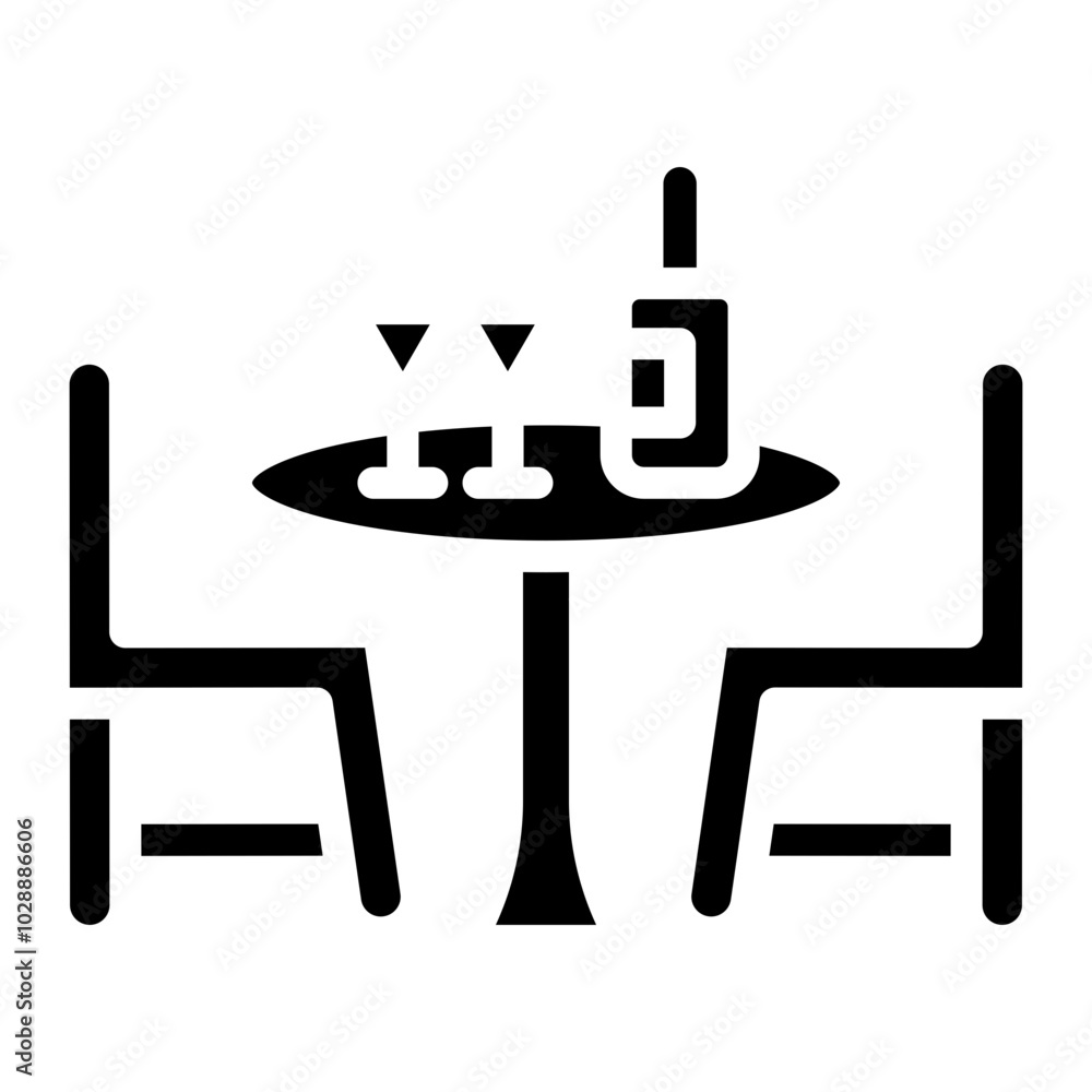 Poster Cruise Dining Table icon vector image. Can be used for Cruiser.