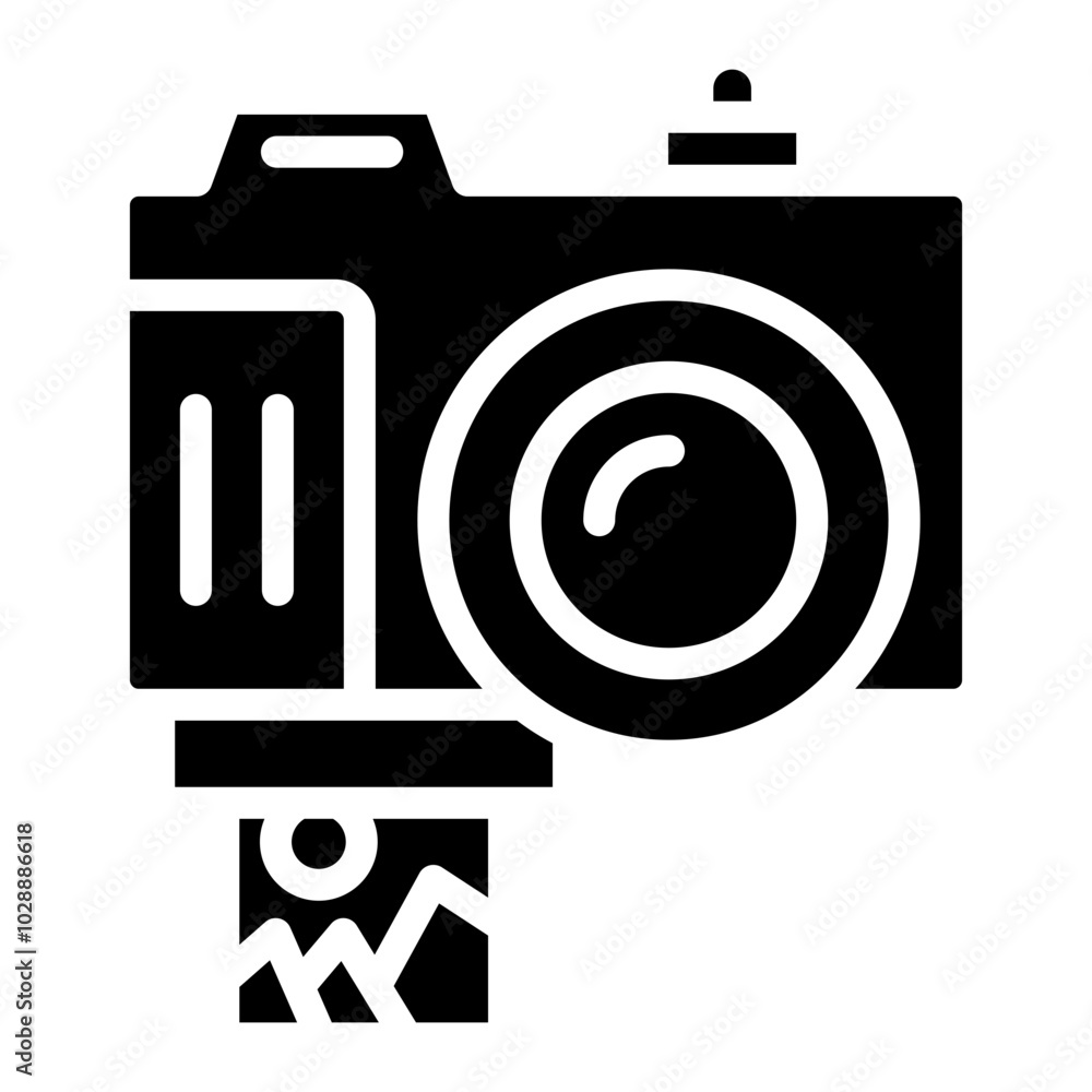 Poster Cruise Camera icon vector image. Can be used for Cruiser.