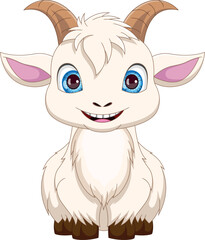 cartoon cute baby goat