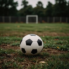 Fototapeta premium A basketball and soccer is on the ground, and Gaming equipment