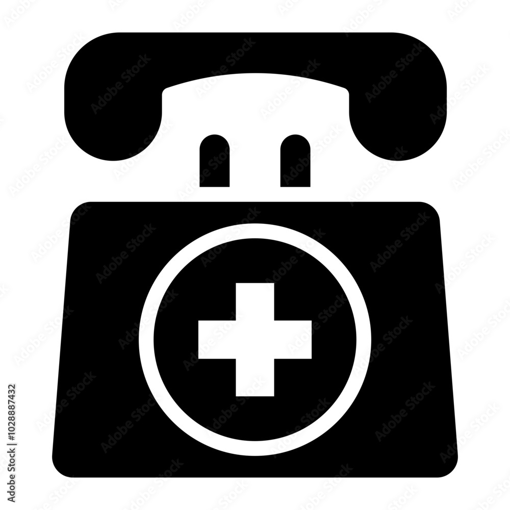 Poster emergency helpline icon vector image. can be used for rescue and response.