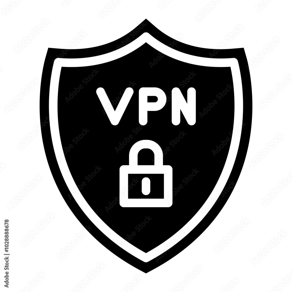 Poster vpn icon vector image. can be used for information security.