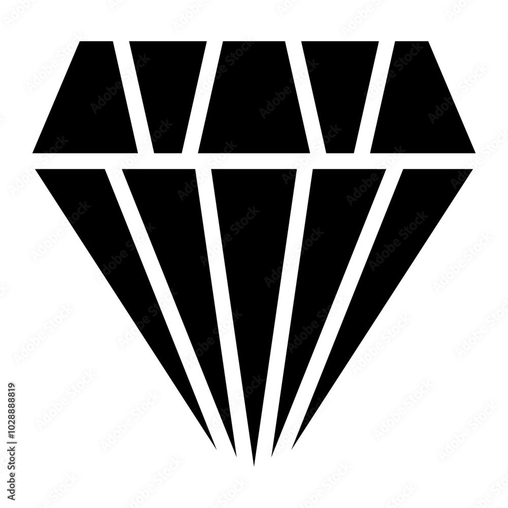 Poster Diamond icon vector image. Can be used for Mining And Crafting.