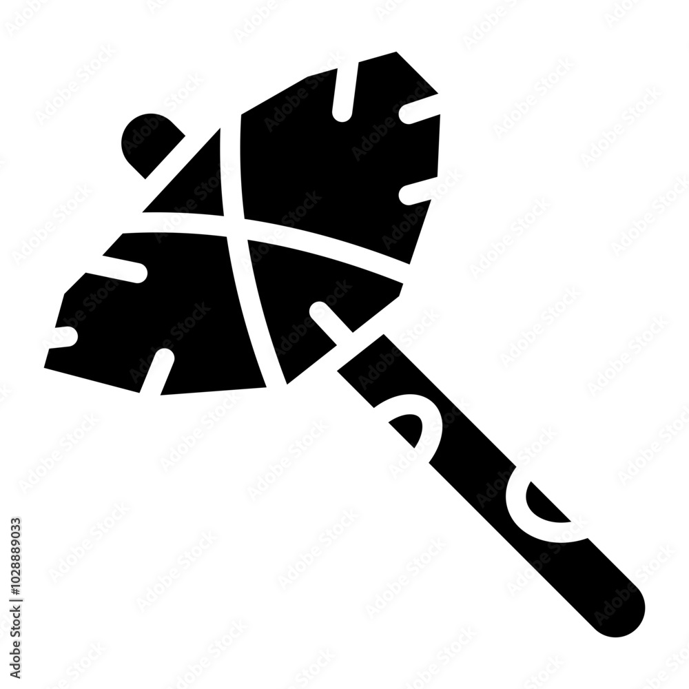 Poster stone hammer icon vector image. can be used for mining and crafting.