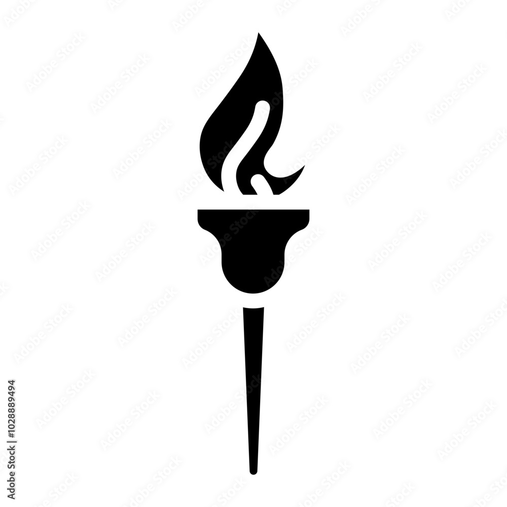 Poster flame torch icon vector image. can be used for oil and gas.