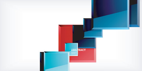 Shiny glossy metallic or plastic square design background. Vector Illustration For Wallpaper, Banner, Background, Card, Book Illustration, landing page