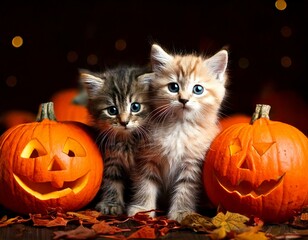 ハロウィンと子猫