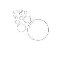 bubbles isolated on white background