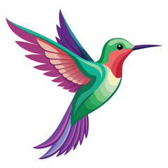 Free vector beautiful flying humming bird design